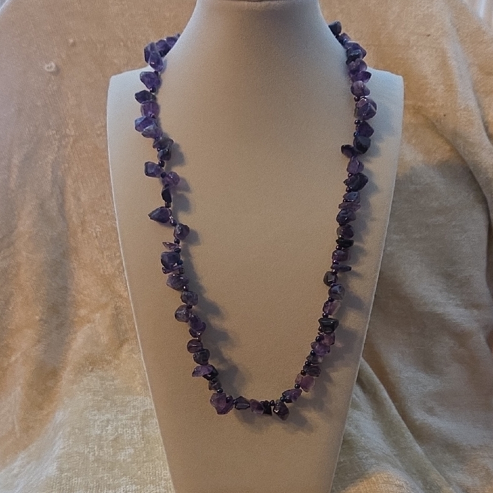 Purple Beaded Necklace